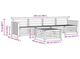Outdoor Sofa Set 5 pcs White Solid Acacia Wood 3391349