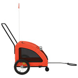 Pet Bike Trailer Orange Oxford Fabric and Iron 93977