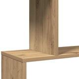 Room Divider Bookcase 4-Tier Artisan Oak 70x24x129 cm Engineered Wood 858110