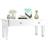 Mirrored Coffee Table 106x45x45 cm Engineered Wood and Glass 348528