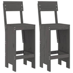 3 Piece Garden Bar Set Grey Solid Wood Pine 3157795