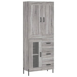 Highboard Grey Sonoma 69.5x34x180 cm Engineered Wood 3199951