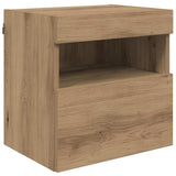 TV Wall Units with LED Artisan Oak Engineered Wood 3402981