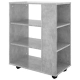 Storage Cabinet Concrete grey Engineered wood Rollable 808453
