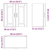 Kitchen Wall Cabinet Porto Brown Oak Engineered Wood 854064