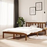 Bed Frame without Mattress Honey Brown Solid Wood 120x200 cm 814882