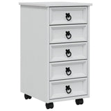 Rolling Cabinet with Drawers CORONA White 42040532