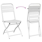 Garden Folding Chair Folding 2 pcs White 42 x 52 x82cm 42002938