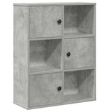 Bookcase Concrete Grey 60x24x76.5 cm Engineered Wood 860385