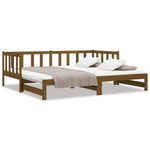 ZNTS Pull-out Day Bed without Mattress Honey Brown 2xcm 814667