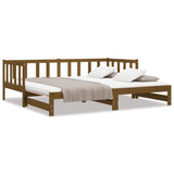 ZNTS Pull-out Day Bed without Mattress Honey Brown 2xcm 814667