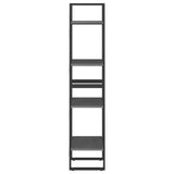 4-Tier Book Cabinet Grey 40x30x140 cm Solid Pine Wood 806424