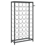 ZNTS Wine Rack for 45 Bottles Black 54x18x100 cm Wrought Iron 358367