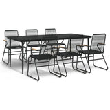 Garden Dining Set Black 3099219