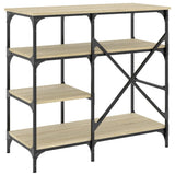 ZNTS Baker's Rack Sonoma Oak 90x40x84 cm Engineered Wood and Metal 845422