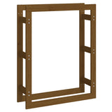 Firewood Rack Honey Brown 80x25x100 cm Solid Wood Pine 822420