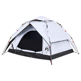 Camping Tent Dome 3-Person White Blackout Fabric Quick Release 4004180