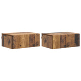 Wall-Mounted Bedside Cabinet 2 pcs Old Wood 49 x 34.5 x 20 cm 898462
