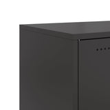 ZNTS Bedside Cabinet Black 36x39x43.5 cm Steel 846614