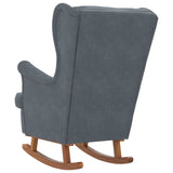 Rocking Chair with Cushion Dark Grey 92 x 71 x 100 cm Plywood 42012851