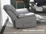 Power Lift Recliner Chair, Electric Lift Chair for Elderly, Overstuffed Linen Fabric Riser and T3398P341269