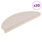 ZNTS Stair Mats Self-adhesive Sisal-Look 30 pcs 65x21x4 cm Berber 3365881