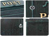 Wall Mounted Mailbox Green 29 x 13 x 41 cm Cast Aluminum 42023496