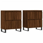 Sideboards 2 pcs Brown Oak Engineered Wood 3190188