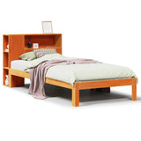 Bookcase Bed without Mattress Wax Brown 75x190 cm Small Single Solid Wood Pine 3322542