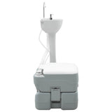 Camping Toilet Set 2 pcs Grey 50.5 x 33 x 103 cm 42001431