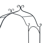 Garden Bench with Cushion Black 104 x 54 x 93cm Steel 42008121