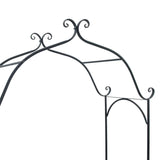 Garden Bench with Cushion Black 104 x 54 x 93cm Steel 42008121