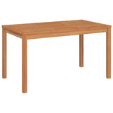 Garden Dining Set Natural Teak Solid teak wood One Size Durable 3157152