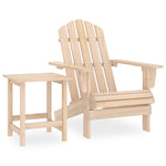 Garden Adirondack Chair with Table Solid Fir Wood 315922