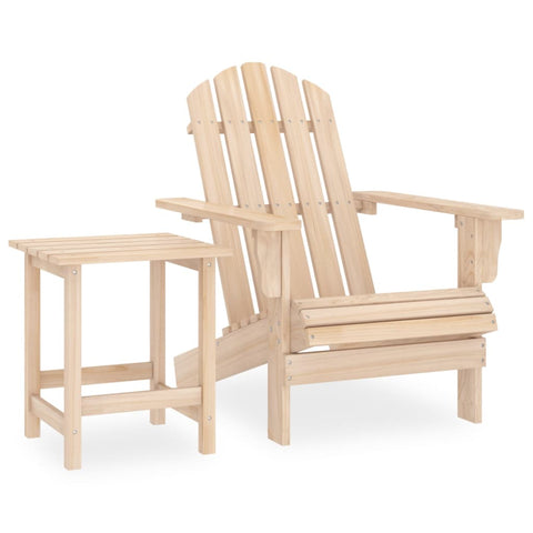 Garden Adirondack Chair with Table Solid Fir Wood 315922