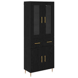 Highboard with Drawer 2 pcs Black Oak Engineered Wood 3416278