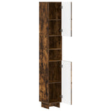Bathroom Cabinet with Open Shelf EDE Smoked Oak 895940