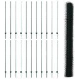 Welded Wire Fence 50 x 1.5 m PVC-Coated Steel Green 3336766