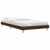 Bed Frame without Mattress Brown Oak 90x200 cm Engineered Wood 832276