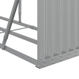 Log Holder Light Grey 234x45x100 cm Galvanised Steel 364555