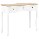 Dressing Console Table with 3 Drawers White 280044