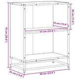 Book Cabinet Grey Sonoma 60x35x76 cm Engineered Wood 849102