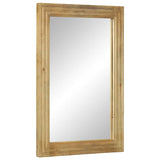 ZNTS Bathroom Mirror Brown 50x70x3 cm Solid Wood Mango 4017751