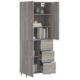 Highboard Grey Sonoma 69.5x34x180 cm Engineered Wood 3195889