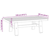 Coffee Table NOAIN A-Shaped Legs 120x60x40 cm Solid Wood Pine 4100033