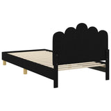 Children's Bed Frame with Headboard Black 90 x 190 cm Fabric 42011056