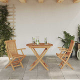 Garden Dining Set 3 pcs Brown Solid teak wood 3385964