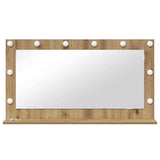 Vanity Mirror Rectangular Artisan Oak 100 x 55 x 18 cm 868308