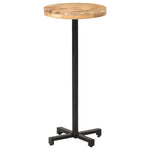 ZNTS Bar Table Round Ø50x110 cm Rough Mango Wood 320271