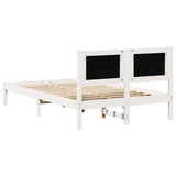 Bed Frame Light Grey 135 x 190 cm Solid Pine Wood 878203